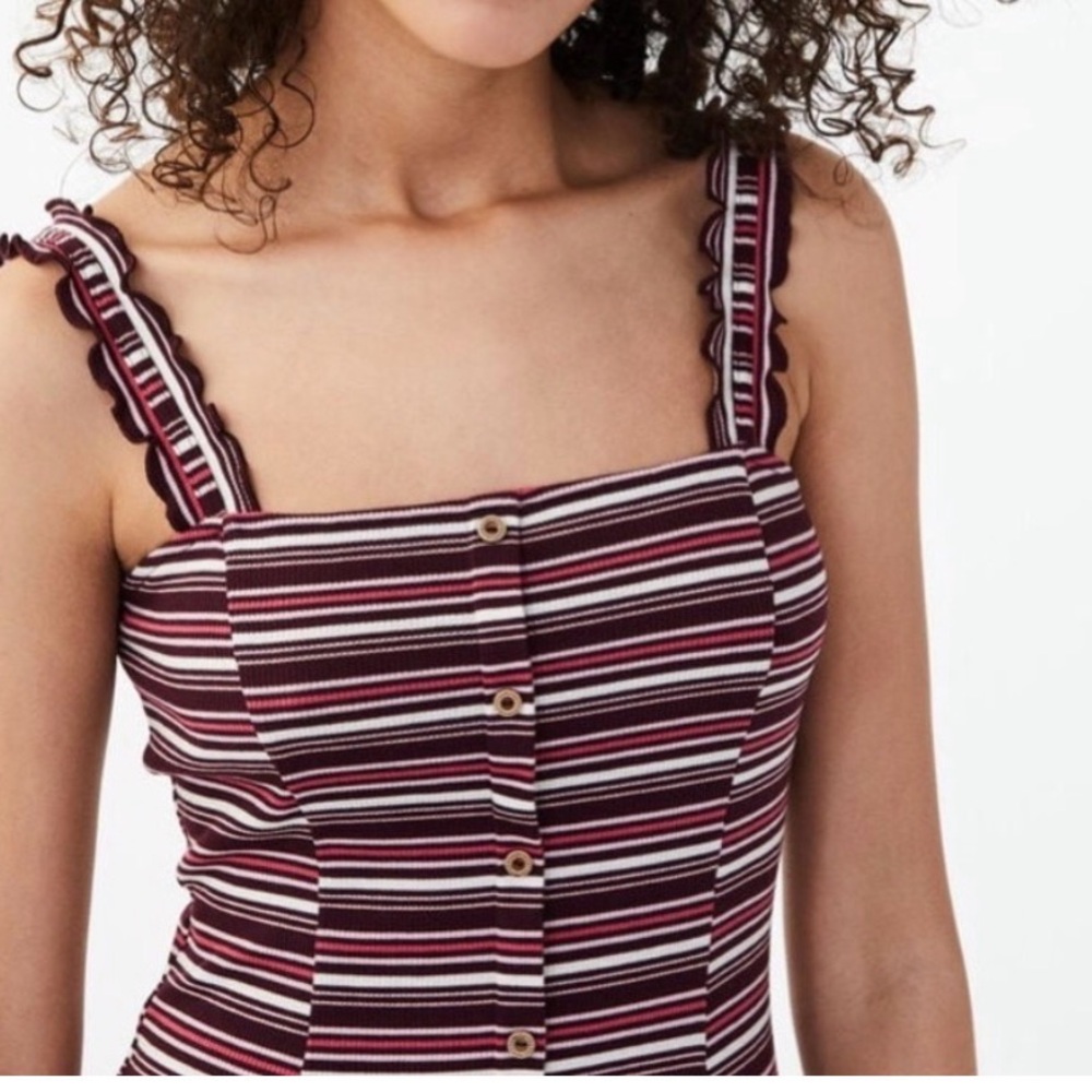 Aero Striped Ruffle Strap Dress - Picture 3 of 10